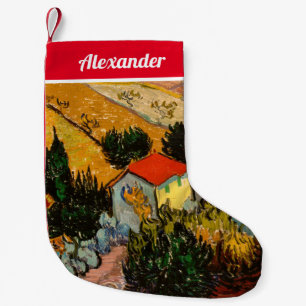 Vincent van Gogh - Landschap, Huis en ploegenman Kleine Kerstsok