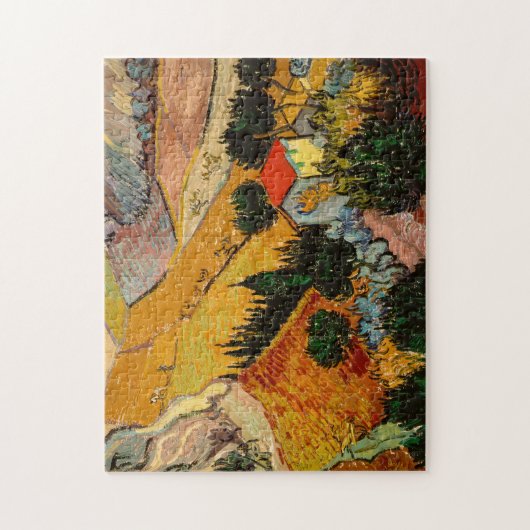 Vincent van Gogh - Landschap, Huis en ploegenman Legpuzzel (Verticaal)