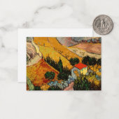 Vincent van Gogh - Landschap, Huis en ploegenman Notitiekaartje (Voorkant / Achterkant in situ)