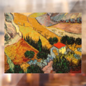 Vincent van Gogh - Landschap, Huis en ploegenman Raamsticker (Vel 2)