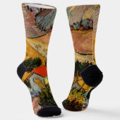 Vincent van Gogh - Landschap, Huis en ploegenman Sokken (Gebogen)