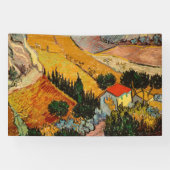 Vincent van Gogh - Landschap, Huis en ploegenman Spandoek (Horizontaal)
