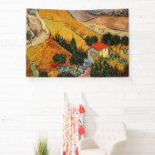 Vincent van Gogh - Landschap, Huis en ploegenman Spandoek (Insitu)