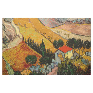 Vincent van Gogh - Landschap, Huis en ploegenman Stof