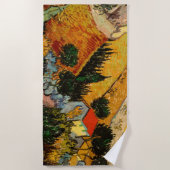 Vincent van Gogh - Landschap, Huis en ploegenman Strandlaken (Voorkant)