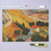 Vincent van Gogh - Landschap, Huis en ploegenman Tissuepapier (Craft)