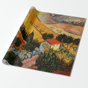 Vincent van Gogh - Landschap, huis en ploeger Cadeaupapier