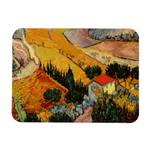Vincent van Gogh - Landschap, huis en ploeger Magneet