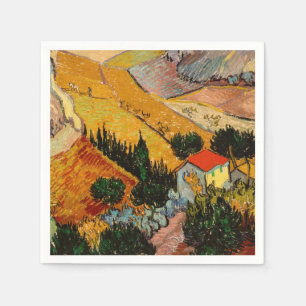 Vincent van Gogh - Landschap, huis en ploeger Servet