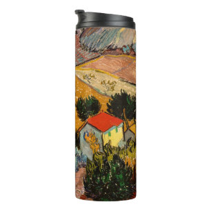 Vincent van Gogh - Landschap, huis en ploeger Thermosbeker