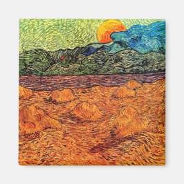 Vincent Van Gogh - Landschap in de avond bij opkom Magneet