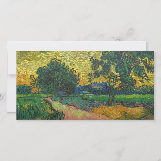 Vincent van Gogh - Landschap in Twilight Bedankkaart (Voorkant)