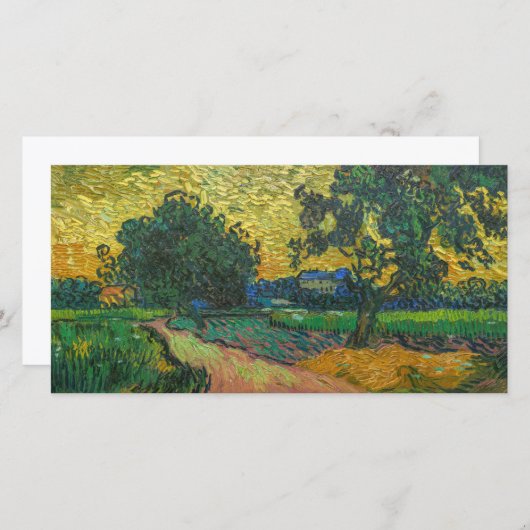 Vincent van Gogh - Landschap in Twilight Bedankkaart (Voorkant / Achterkant)