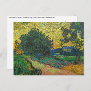 Vincent van Gogh - Landschap in Twilight Briefkaart