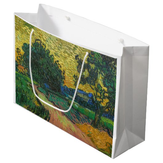 Vincent van Gogh - Landschap in Twilight Groot Cadeauzakje (Voorkant Gekanteld)