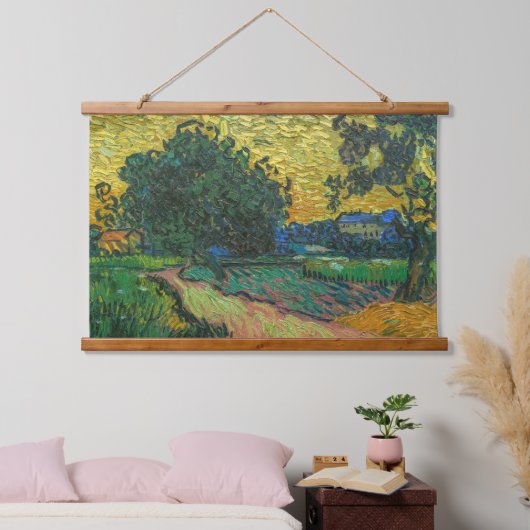 Vincent van Gogh - Landschap in Twilight Hangend Wandkleed (Slaapkamer)