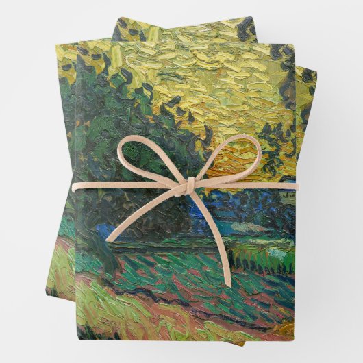 Vincent van Gogh - Landschap in Twilight Inpakpapier Vel (In situ)