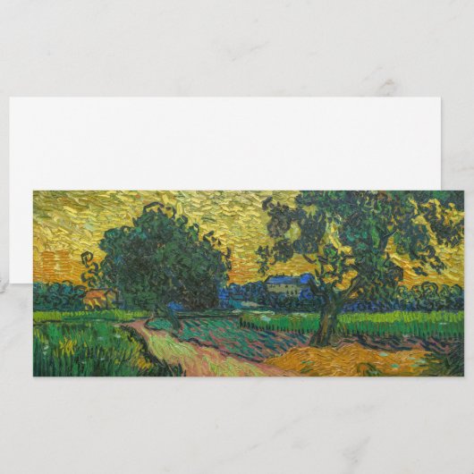 Vincent van Gogh - Landschap in Twilight Kaart (Voorkant / Achterkant)