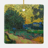 Vincent van Gogh - Landschap in Twilight Keramisch Ornament (Achterkant)