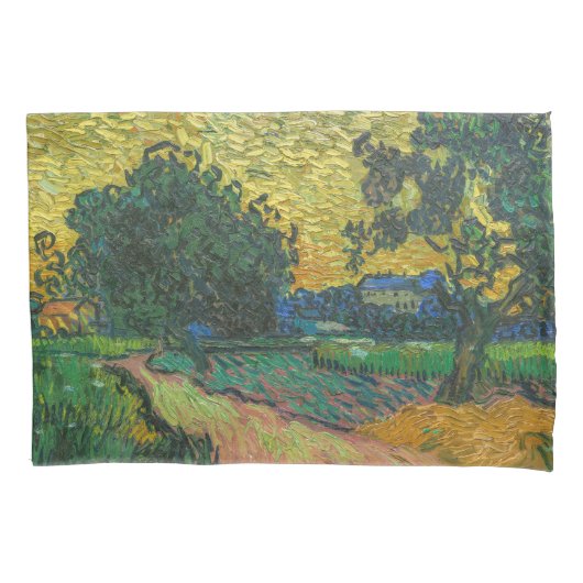 Vincent van Gogh - Landschap in Twilight Kussensloop (Voorkant)