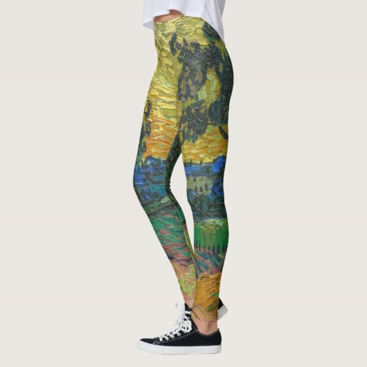 Vincent van Gogh - Landschap in Twilight Leggings (Links)