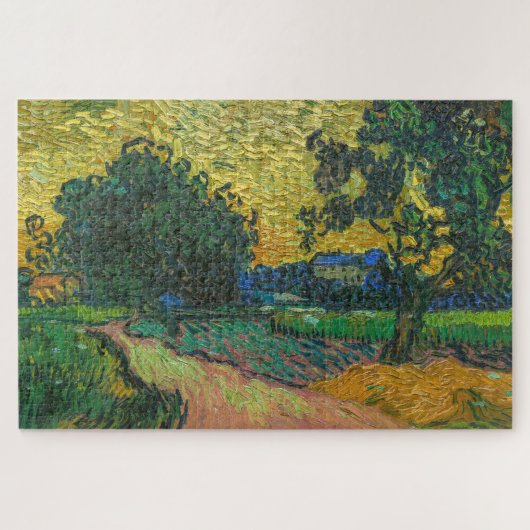 Vincent van Gogh - Landschap in Twilight Legpuzzel (Horizontaal)