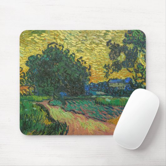 Vincent van Gogh - Landschap in Twilight Muismat (Met muis)