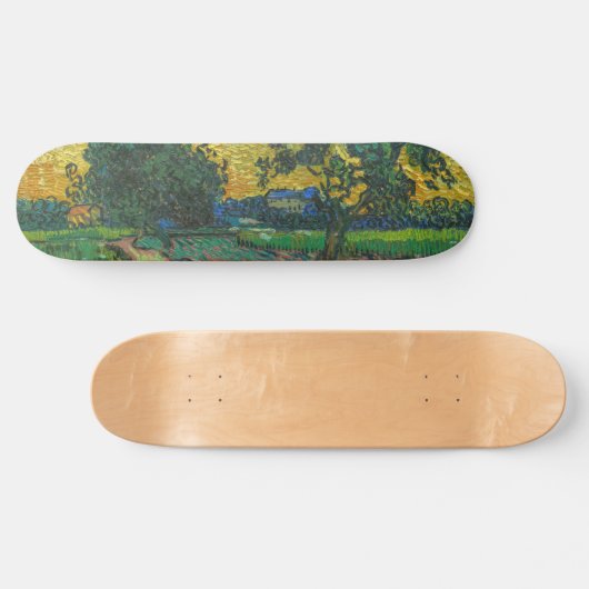 Vincent van Gogh - Landschap in Twilight Persoonlijk Skateboard (Horizontaal)