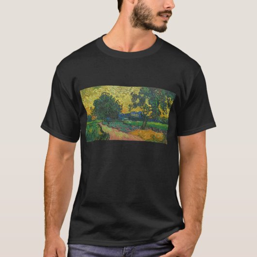Vincent van Gogh - Landschap in Twilight T-shirt (Voorkant)