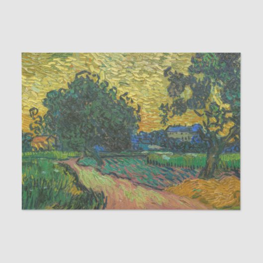 Vincent van Gogh - Landschap in Twilight Tissuepapier (Voorkant)