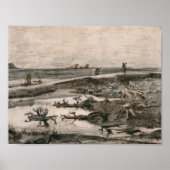 Vincent van Gogh - Landschap met Bog Trunks Poster (Voorkant)