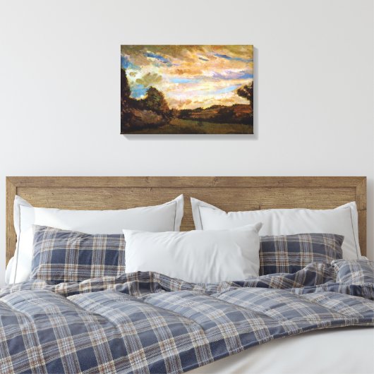 Vincent Van Gogh - Landschap met Dunes Fine Art Canvas Afdruk (Insitu (Slaapkamer))