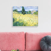 Vincent van Gogh | Landschap met Groene Korn, 1889 Canvas Afdruk (Insitu (Woonkamer))