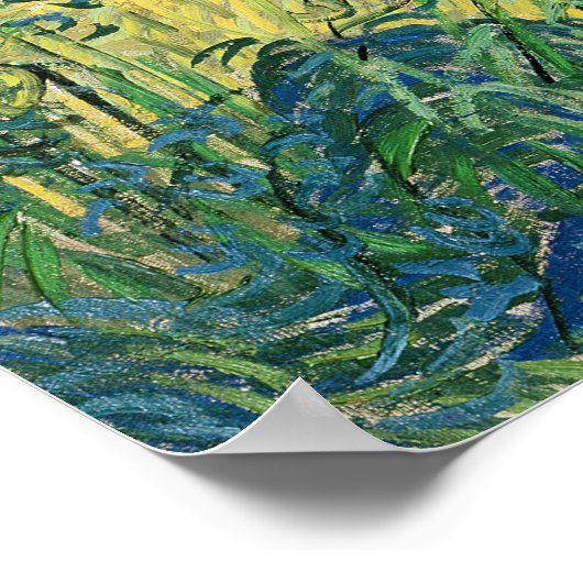 Vincent van Gogh | Landschap met Groene Korn, 1889 Poster (Hoek)