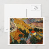 Vincent van Gogh | Landschap met House & Plowman Briefkaart (Voorkant / Achterkant)