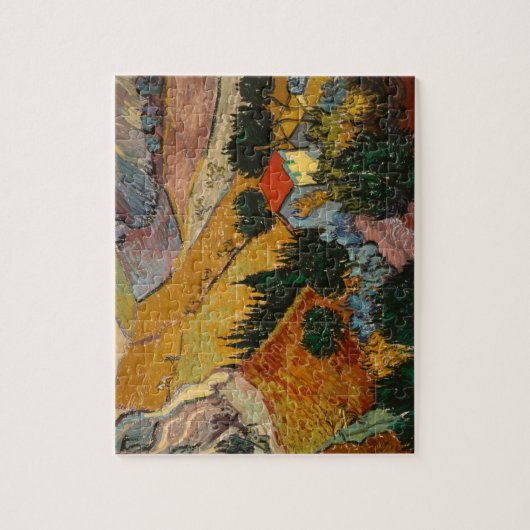 Vincent van Gogh | Landschap met House & Plowman Legpuzzel (Verticaal)