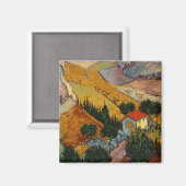 Vincent van Gogh | Landschap met House & Plowman Magneet (Voorkant / Achterkant)