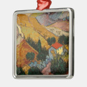 Vincent van Gogh | Landschap met House & Plowman Metalen Ornament (Links)