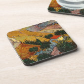 Vincent van Gogh | Landschap met House & Plowman Onderzetter (Linkerzijde)