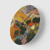 Vincent van Gogh | Landschap met House & Plowman Ronde Klok (Hoek)