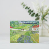 Vincent van Gogh - Landschap met Koets & Trein Briefkaart (Staand voorkant)