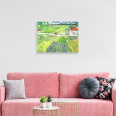 Vincent van Gogh - Landschap met Koets & Trein Canvas Afdruk (Insitu (Woonkamer))