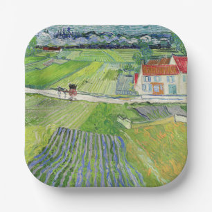 Vincent van Gogh - Landschap met Koets & Trein Papieren Bordje
