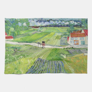 Vincent van Gogh - Landschap met Koets & Trein Theedoek