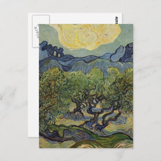 Vincent van Gogh - Landschap met olijfbomen Briefkaart (Voorkant / Achterkant)