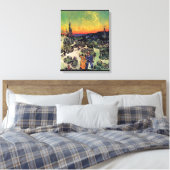 Vincent Van Gogh - Landschap met stel Kunstwerk Canvas Afdruk (Insitu (Slaapkamer))
