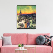Vincent Van Gogh - Landschap met stel Kunstwerk Canvas Afdruk (Insitu (Woonkamer))