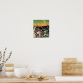 Vincent Van Gogh - Landschap met stel Kunstwerk Poster (Keuken)