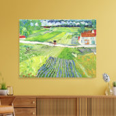 Vincent van Gogh - Landschap met vervoer en trein Canvas Afdruk (Insitu (Woonkamer))