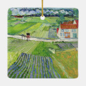 Vincent van Gogh - Landschap met vervoer en trein Keramisch Ornament (Achterkant)